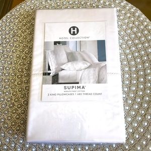 Hotel Collection Supima Cotton 2 King Pillowcases